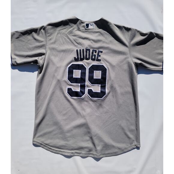 Aaron Judge #99 Stitched Mens Large Gray Away New York Yankees Jersey Size XL - Picture 4 of 6